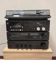 Ретро аудио сет - система TECHNICS - усилвател, тунер, дек и грамофон и др.