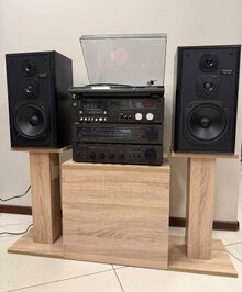 Ретро аудио сет - система TECHNICS - усилвател, тунер, дек и грамофон + тонколони