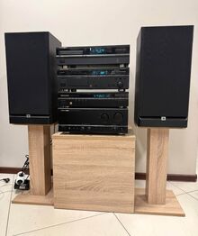 Винтидж аудио система - сет MARANTZ - усилвател, триглав дек, CD плеър, тунер и колони JBL