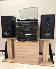 Ретро аудио система TECHNICS - Class AA - усилвател, сд плеър, дек, тунер, грамофон и тонколони