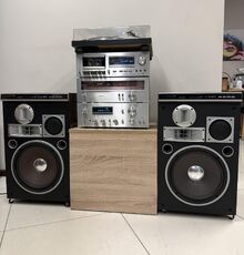 Ретро аудио сет PIONEER синя серия - усилвател, тунер, дек, грамофон + тонколони